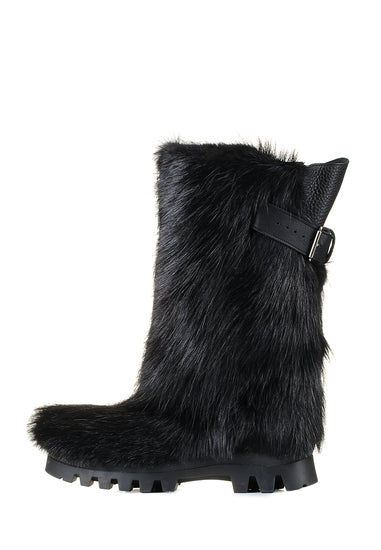 Waterproof nutria fur boots