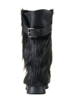 Waterproof nutria fur boots