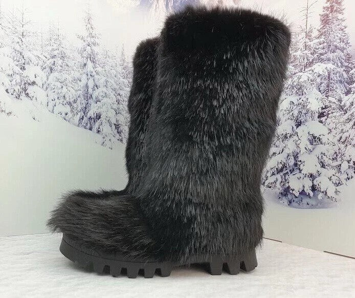 Beaver fur boots