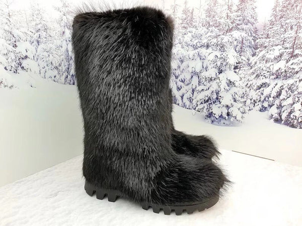 Beaver fur boots