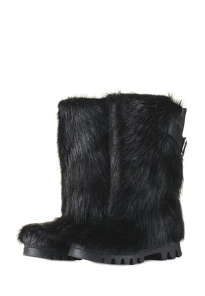 Waterproof nutria fur boots