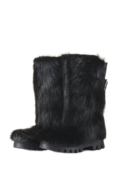Waterproof nutria fur boots