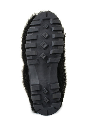 Waterproof nutria fur boots