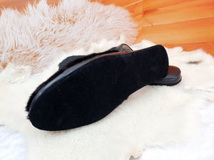 Men black house slippers