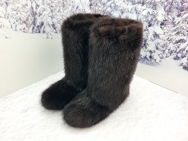 Beaver fur boots