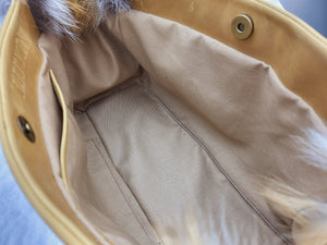 Red fox fur bag