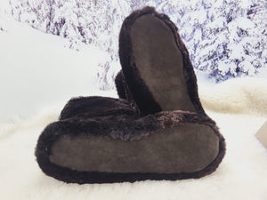 Beaver fur home booties