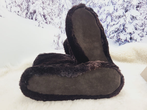 Beaver fur home booties
