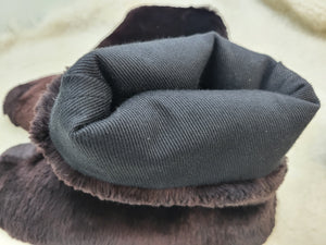 Beaver fur home booties
