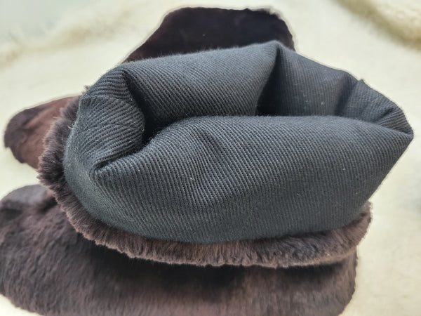 Beaver fur home booties