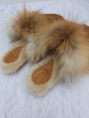 Red fox house slippers