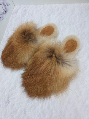 Red fox house slippers