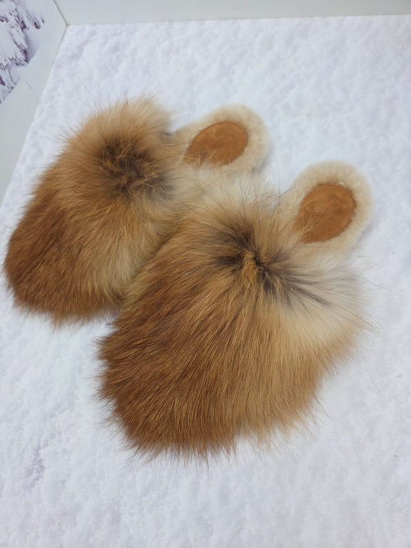 Red fox house slippers