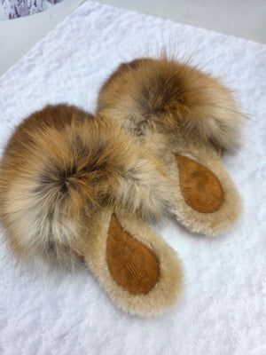 Red fox house slippers