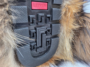 Raccoon fur boots