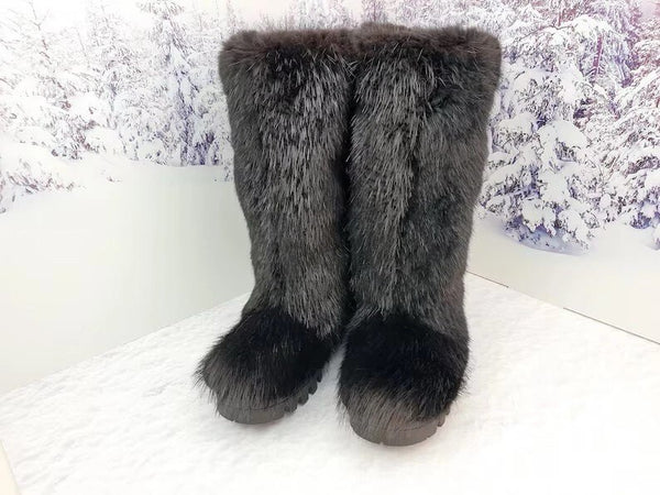 Beaver fur boots