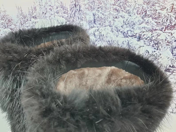 Beaver fur boots
