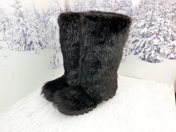 Beaver fur boots