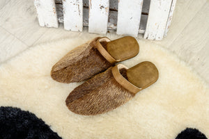 Men olive house slippers