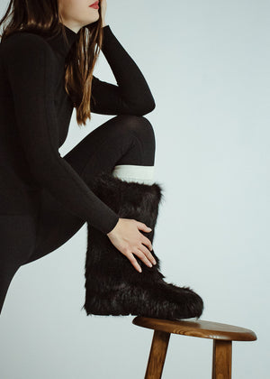 High Beaver fur boots