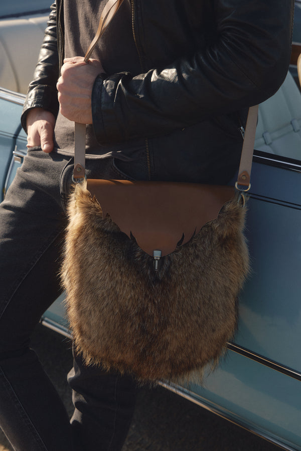 Coyote fur bag