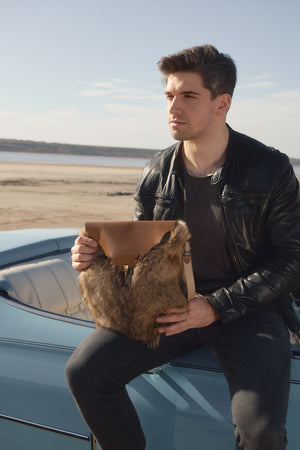 Coyote fur bag
