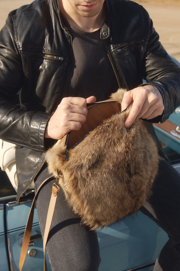 Coyote fur bag