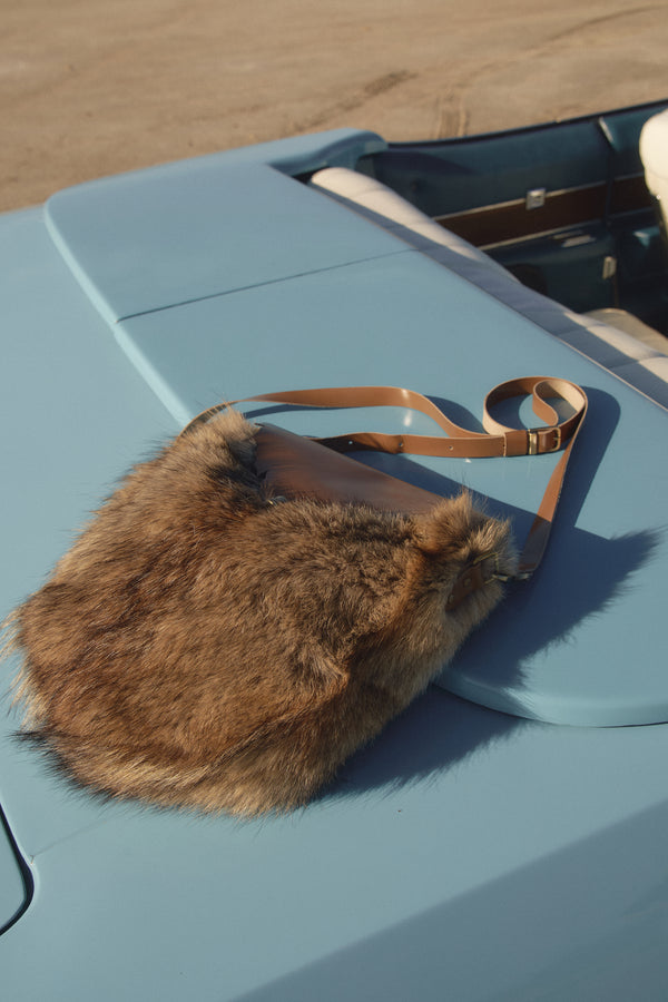 Coyote fur bag
