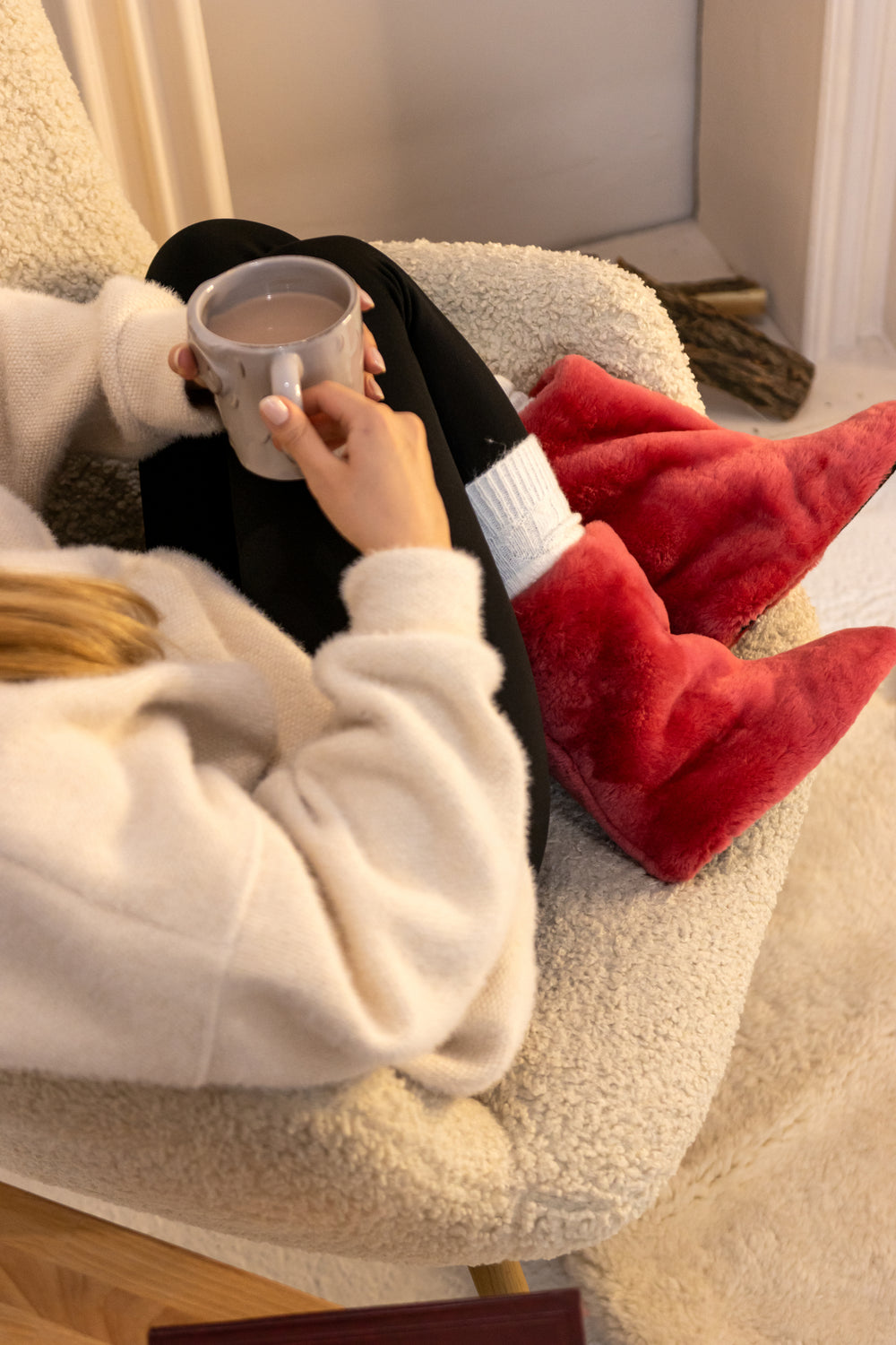 Sheepskin home booties