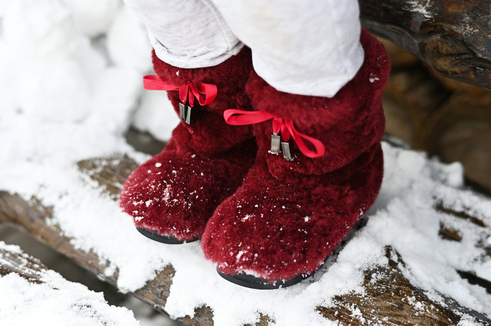 Girls sheepskin boots
