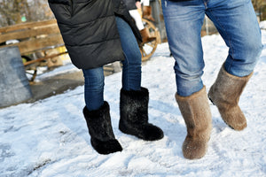 Beaver fur boots