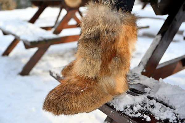 Coyote fur boots