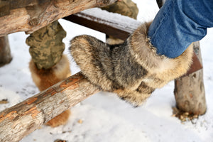 Coyote fur boots