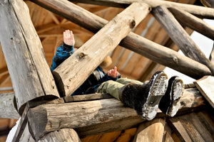 Nutria fur boots for kids