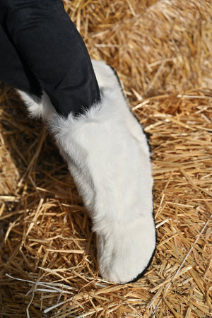 White goatling boots