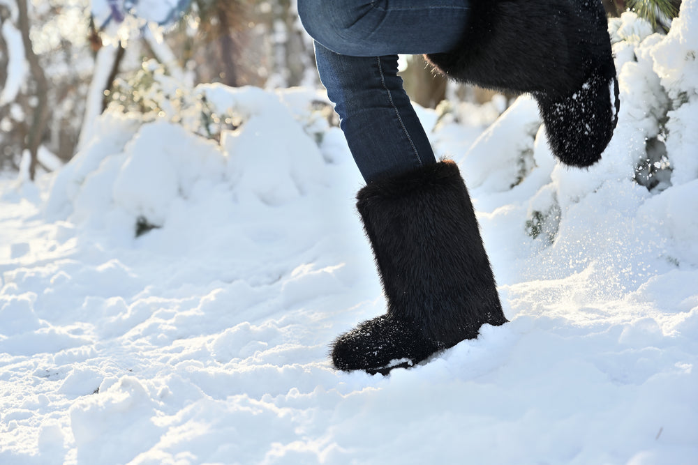 Beaver fur boots