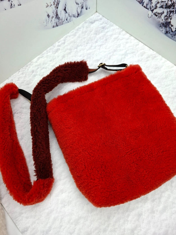 Sheepskin shoulder bag
