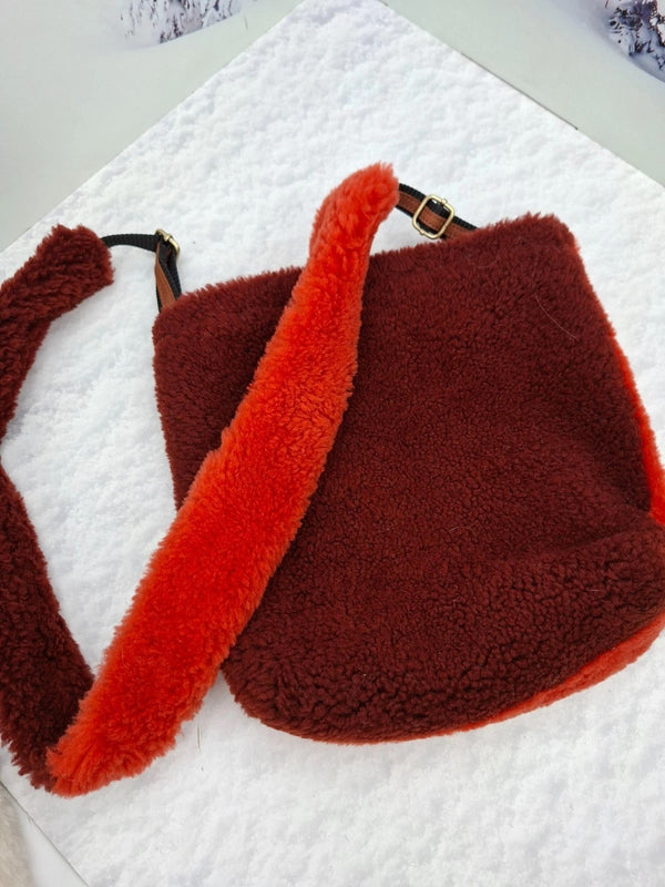 Sheepskin shoulder bag