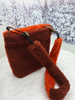 Sheepskin shoulder bag