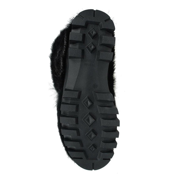 Black Nutria fur boots