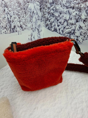 Sheepskin shoulder bag
