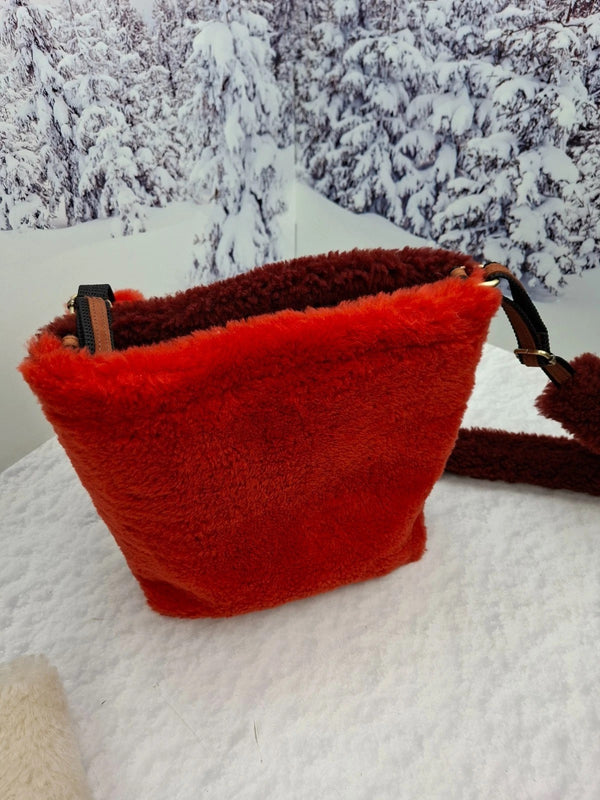 Sheepskin shoulder bag
