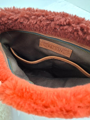 Sheepskin shoulder bag