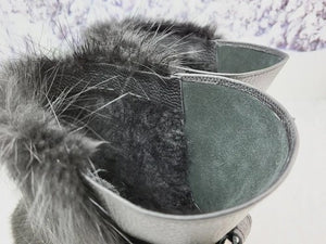 Short Nutria fur boots