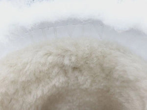White sheepskin boots