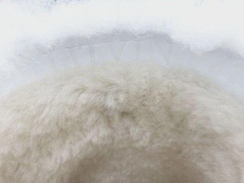 White sheepskin boots
