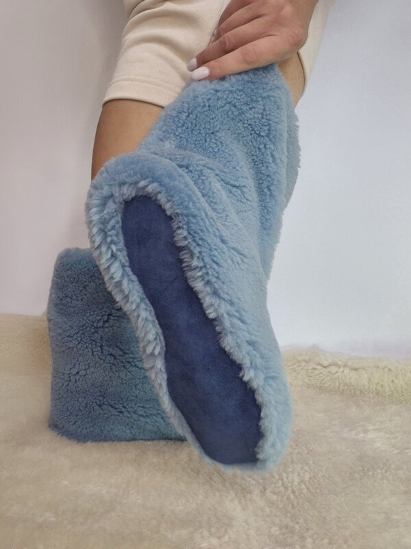 Sheepskin home booties